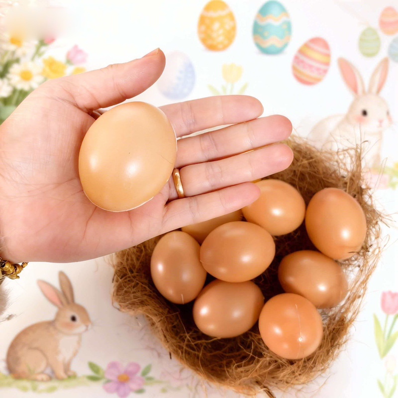 Uskrsni set jaja u gnijezdu — plast, injekcijsko lijevanje, mogućnost tiska logotipa, model didaktičkog materijala za vrtić, DIY crtanje