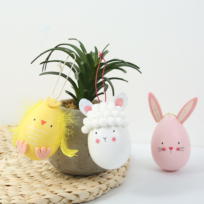 Uskrsni dekorativni viseći privjesak: zeko ukras, DIY uskršnja jaja, materijal PS, tehnika blow molding, brend Ring sheng