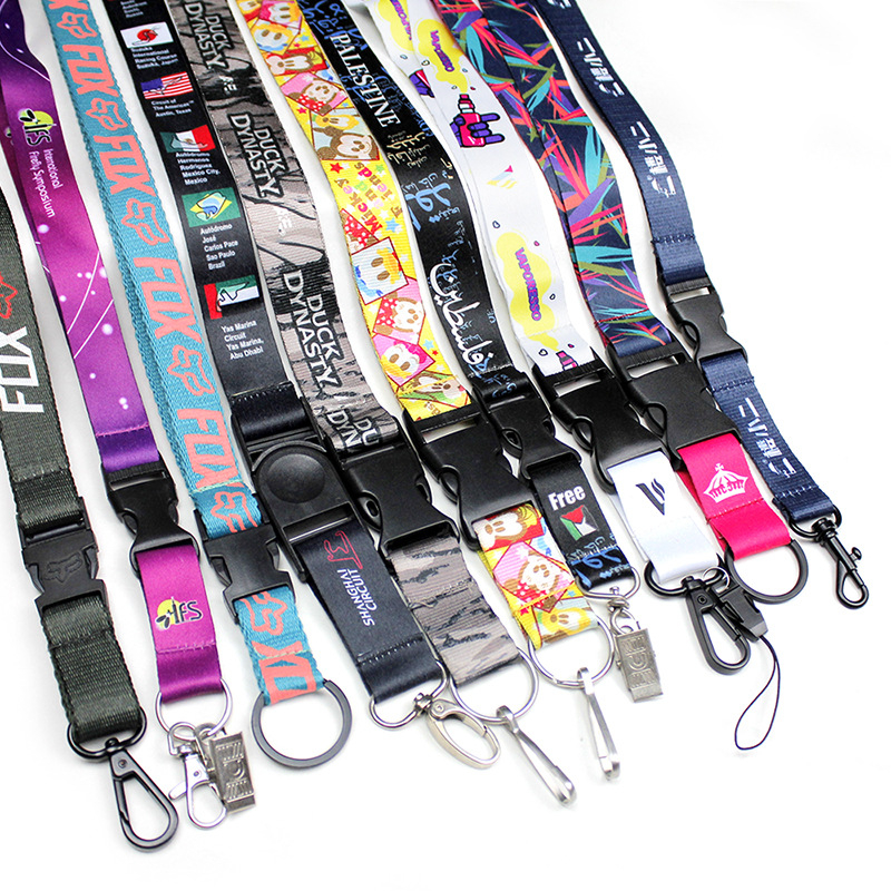 Lanyard s džepom za karticu, poliester, toplinski prijenos na pletenoj traci, otisak logotipa, poslovni stil/OL, model YH20250725