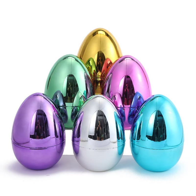 Ou de Paște din plastic cu coajă electroplacată, personalizabil, imprimare logo disponibil, cadou