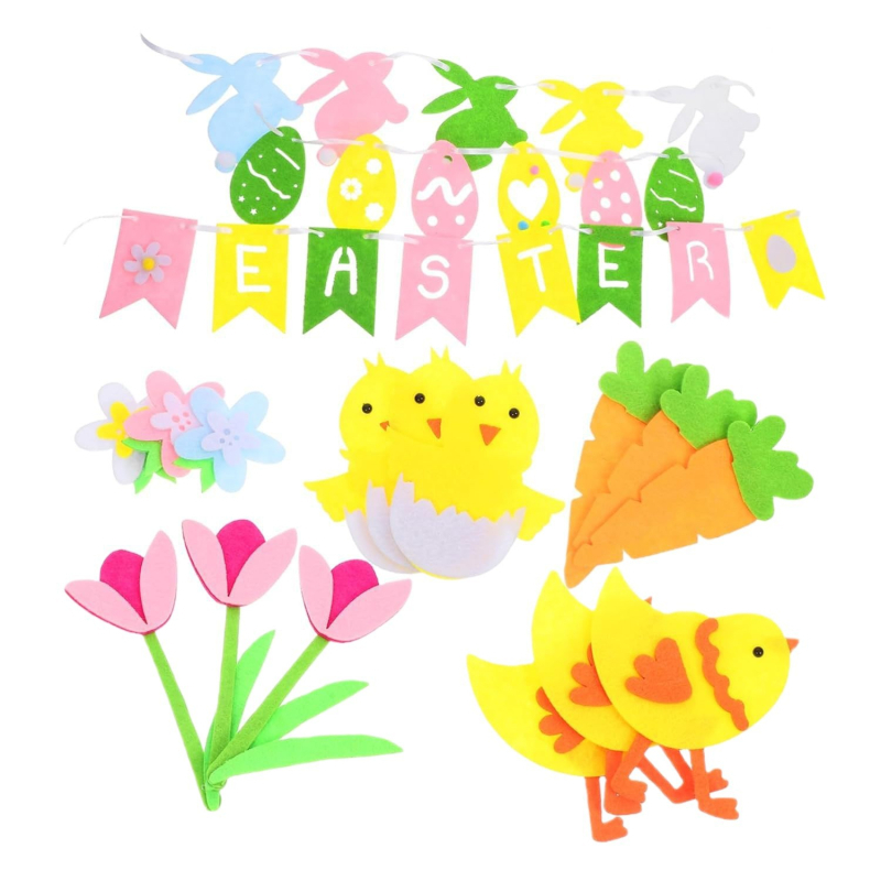 Filcane uskrsne zastavice – ručna izrada, prilagodljive, s otisnutim logotipom (Materijal: filc; Izrada: ručna; Personalizacija: Da; Otisnut logotip: Da; Marka: For you)