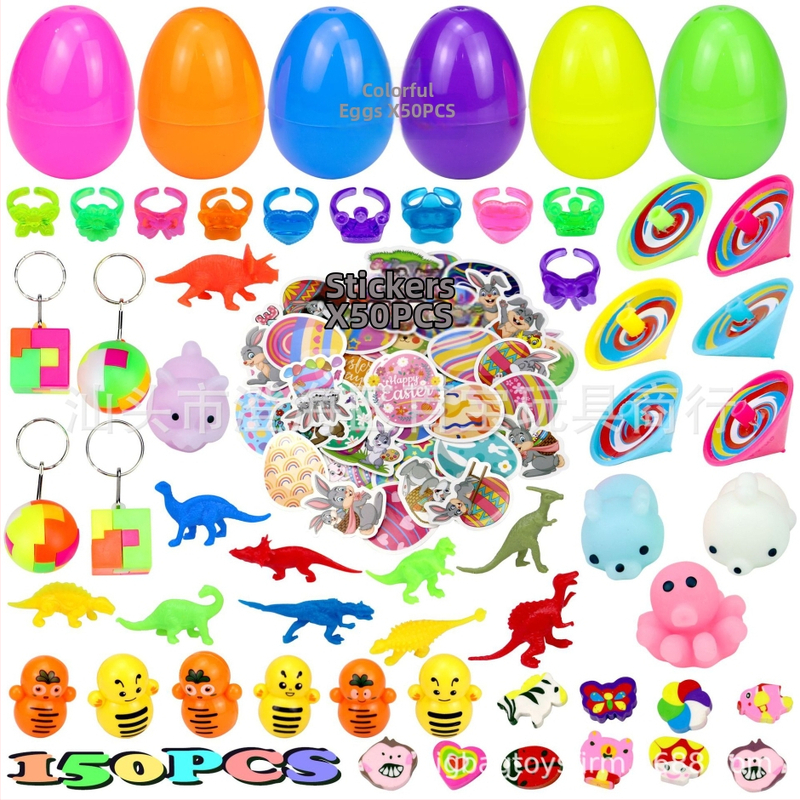 Sada hračiek na Veľkú noc – 150 ks, plast, prispôsobiteľné, na Veľkú noc, darček pre deti