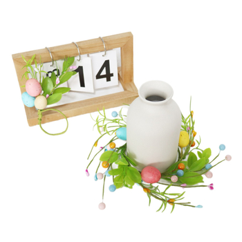 Πασχαλινό στεφάνι αυγού από αφρό και μεταξωτά φύλλα; κατασκευή τεχνητή με μηχανήματα; διαμόρφωση διαθέσιμη; μάρκα Qingdao Runhui