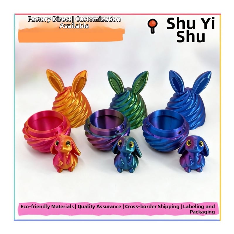 PLA σετ αυγών του Πάσχα σε ζωώδη μορφή, κατασκευασμένο με 3D εκτύπωση, μοντέλο skj-002878