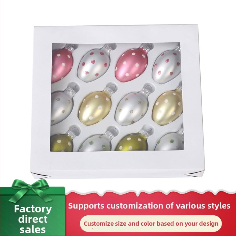 Стъклена Коледна топка с златно яйце – висяща украса за коледното дърво (Материал: стъкло; Стил: Друг; Събитие: Коледа; IP: Не)