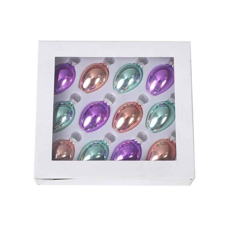 Стъклена Коледна топка с златно яйце – висяща украса за коледното дърво (Материал: стъкло; Стил: Друг; Събитие: Коледа; IP: Не)