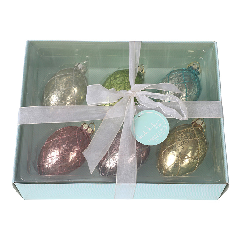 Стъклена Коледна топка с златно яйце – висяща украса за коледното дърво (Материал: стъкло; Стил: Друг; Събитие: Коледа; IP: Не)