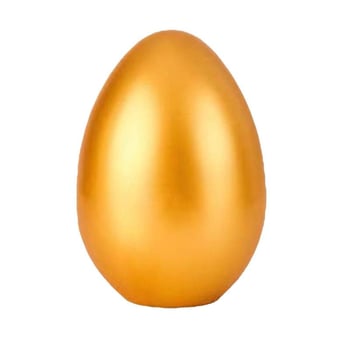 Gipsové veľkonočné vajíčko, lievanie gipsem, bez úprav, bez tlače loga