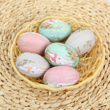 Penasti uskršnji ukrasi za viseće jaje — pleteni košar dizajn, moguć tisak logotipa, branda Ring sheng