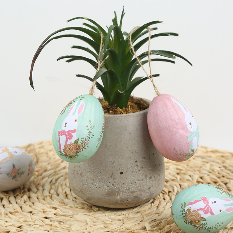 Penasti uskršnji ukrasi za viseće jaje — pleteni košar dizajn, moguć tisak logotipa, branda Ring sheng