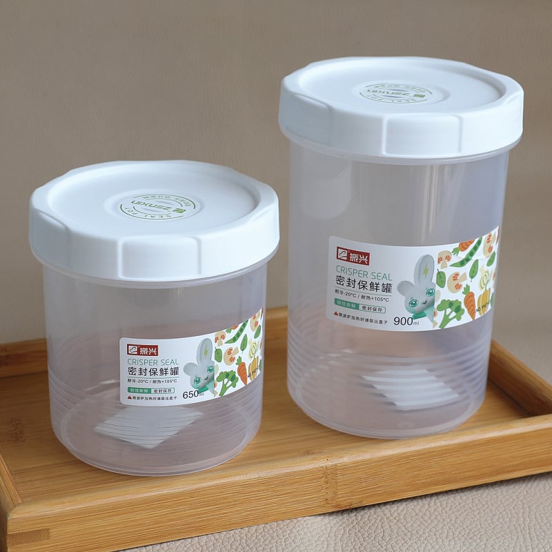 Zenxin plastična cilindrična kutija za hranu, zatvorena, 501–800 ml, kompatibilna s mikrovalnom pećnicom