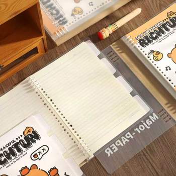 Cardedi Ronin Notebook cu copertă transparentă, foi detașabile, hârtie din pulpă de lemn, 56+4 foi, imprimare logo disponibilă