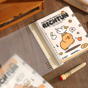 Cardedi Ronin Notebook cu copertă transparentă, foi detașabile, hârtie din pulpă de lemn, 56+4 foi, imprimare logo disponibilă