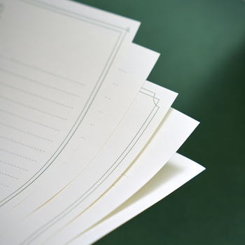 Χοντρωμένο χαρτί γραφής με οριζόντιες γραμμές – Σειρά Ρετρό Χρονικά, Ευρωπαϊκό μινιμαλιστικό στυλ, 10 φύλλα. Μάρκα Early Foam, Μοντέλο CJ11