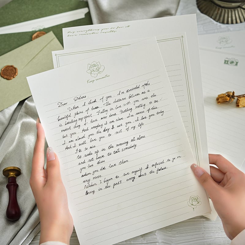 Χοντρωμένο χαρτί γραφής με οριζόντιες γραμμές – Σειρά Ρετρό Χρονικά, Ευρωπαϊκό μινιμαλιστικό στυλ, 10 φύλλα. Μάρκα Early Foam, Μοντέλο CJ11