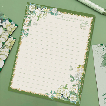 Paper Sutra paket pisama — dvostruki offset papir, 4 kuverte + 4 pisma, Model kuverte №1, Kineski stil kuverte, bez loga