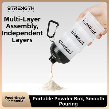 Φορητό κυλινδρικό κουτί σκόνης PP με χωνί για πρωτεϊνική σκόνη, 95 g, 60 τεμάχια ανά συσκευασία