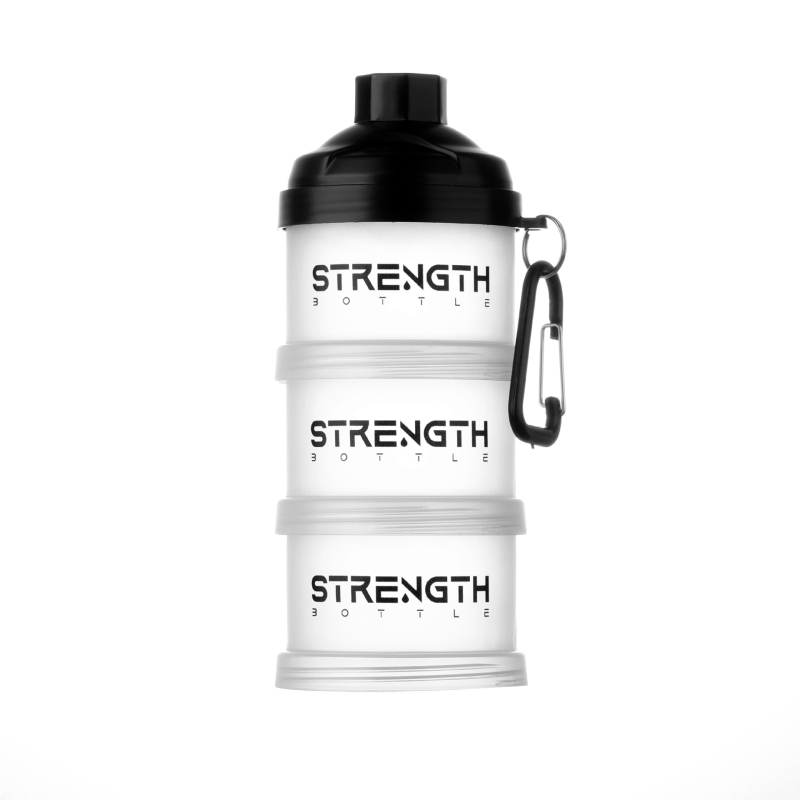 Φορητό κυλινδρικό κουτί σκόνης PP με χωνί για πρωτεϊνική σκόνη, 95 g, 60 τεμάχια ανά συσκευασία