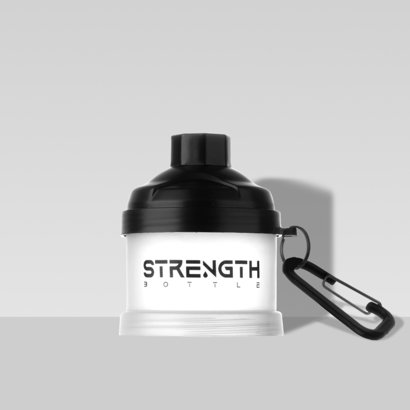 Φορητό κυλινδρικό κουτί σκόνης PP με χωνί για πρωτεϊνική σκόνη, 95 g, 60 τεμάχια ανά συσκευασία