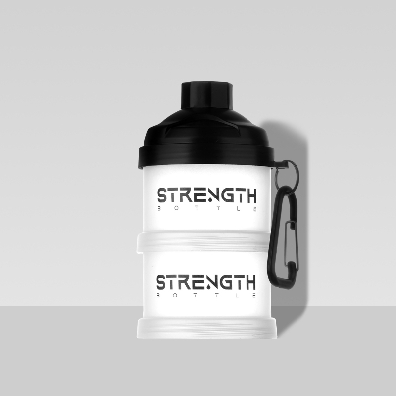 Φορητό κυλινδρικό κουτί σκόνης PP με χωνί για πρωτεϊνική σκόνη, 95 g, 60 τεμάχια ανά συσκευασία