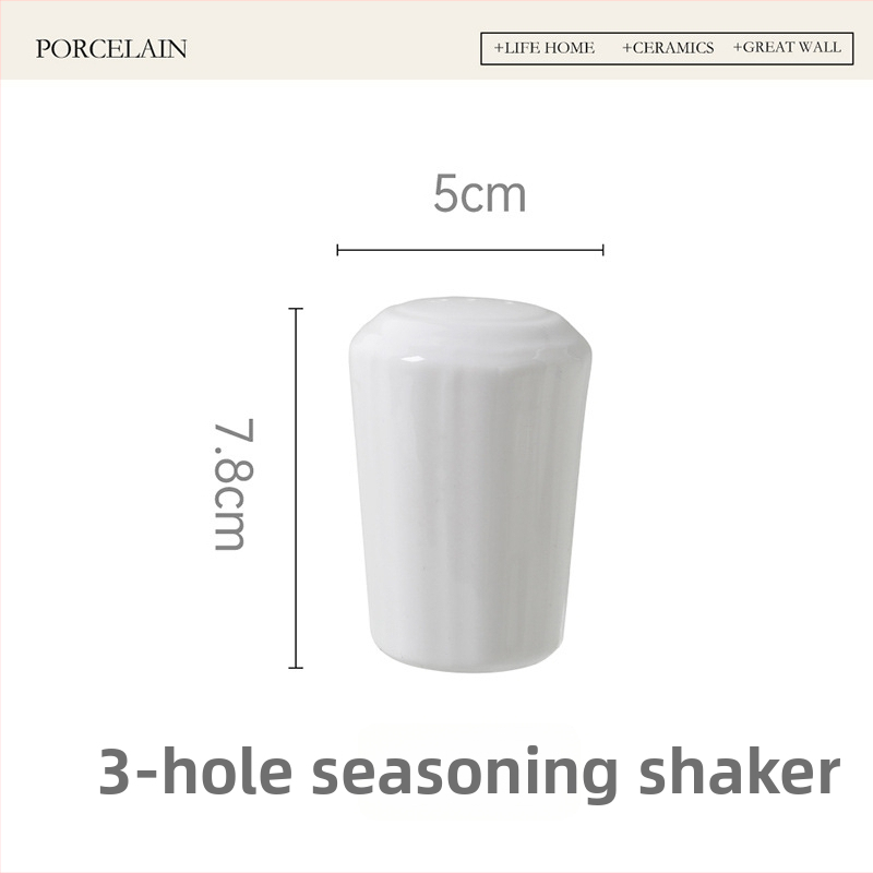 Keramička posuda za začine, francuski stil s reljefom, punjenje čvrstih začina, moderni minimalistički dizajn, tisak loga