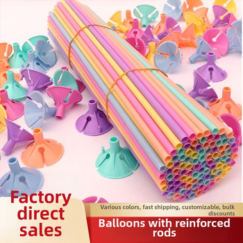 Ojačane štapiće za balone u macaronskoj boji za svadbenu scenografiju, produžene plastične šipke