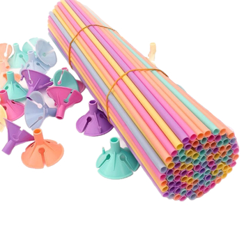Ojačane štapiće za balone u macaronskoj boji za svadbenu scenografiju, produžene plastične šipke