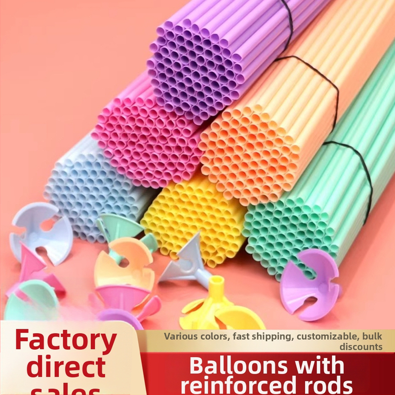 Ojačane štapiće za balone u macaronskoj boji za svadbenu scenografiju, produžene plastične šipke