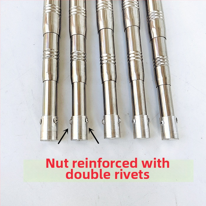 Nerezová oceľová teleskopická tyč na sieť na ryby, predĺžená, viacfunkčná s nastavením polohy, skladacia