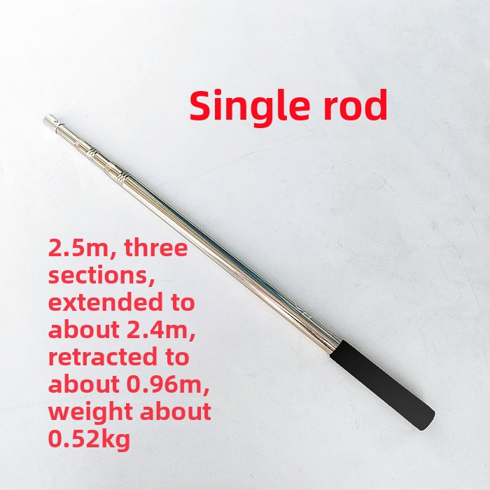 Nerezová oceľová teleskopická tyč na sieť na ryby, predĺžená, viacfunkčná s nastavením polohy, skladacia