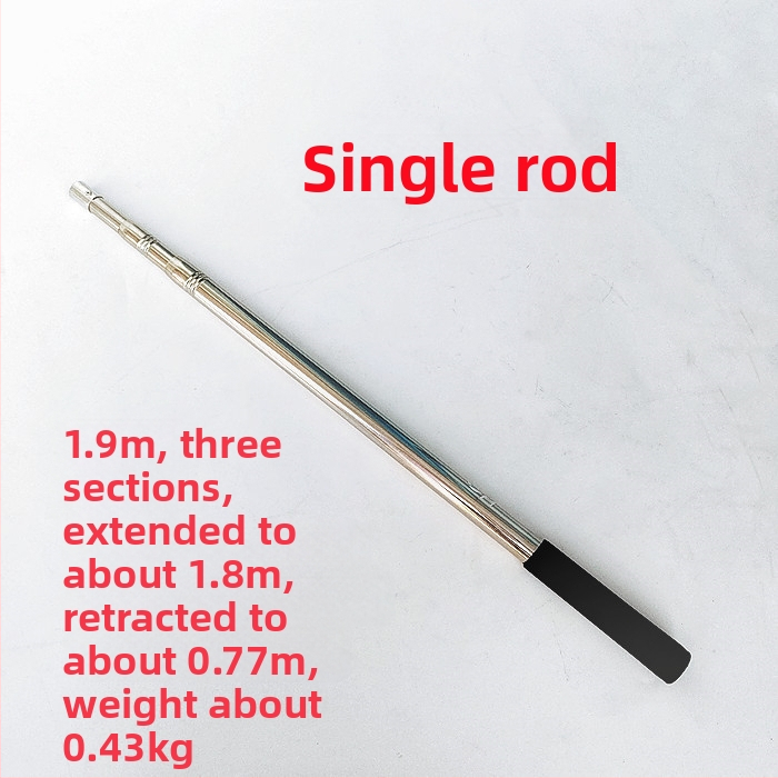 Nerezová oceľová teleskopická tyč na sieť na ryby, predĺžená, viacfunkčná s nastavením polohy, skladacia