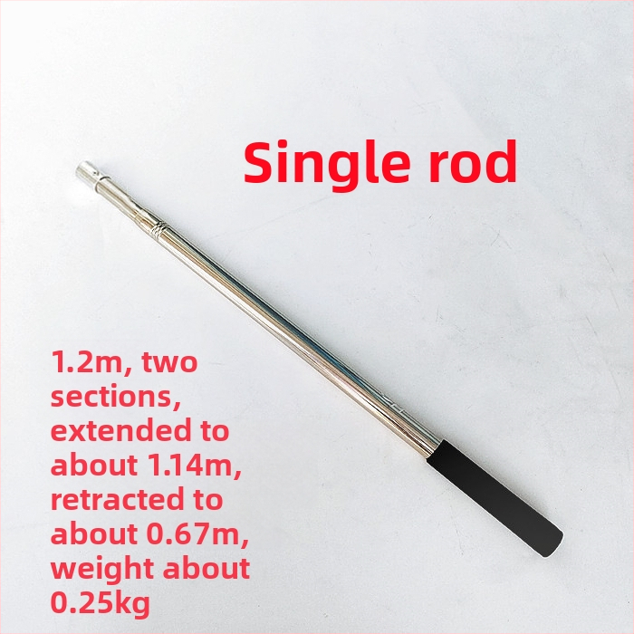 Nerezová oceľová teleskopická tyč na sieť na ryby, predĺžená, viacfunkčná s nastavením polohy, skladacia