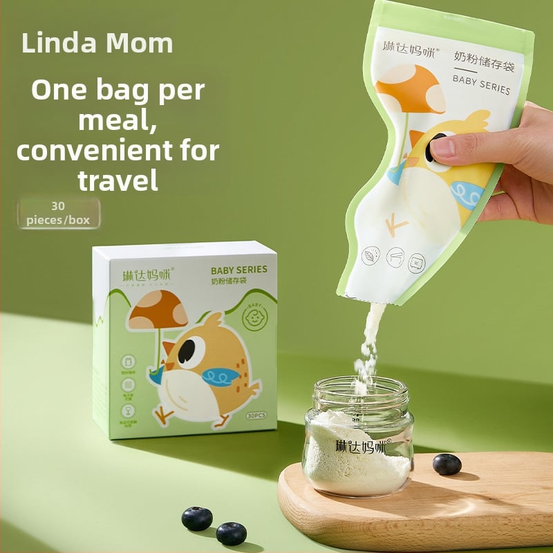 Geantă de depozitare a laptelui praf, de unică folosință, portabilă, etanșă pentru prospețime, 50 g PET+PE