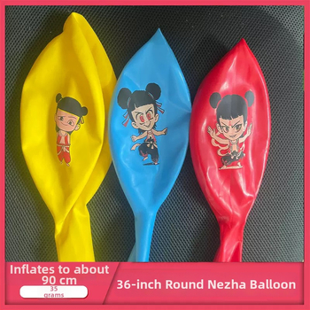 Nezha στρογγυλό μπαλόνι για γενέθλια και διακόσμηση νηπιαγωγείου, δυνατότητα εκτύπωσης λογότυπου