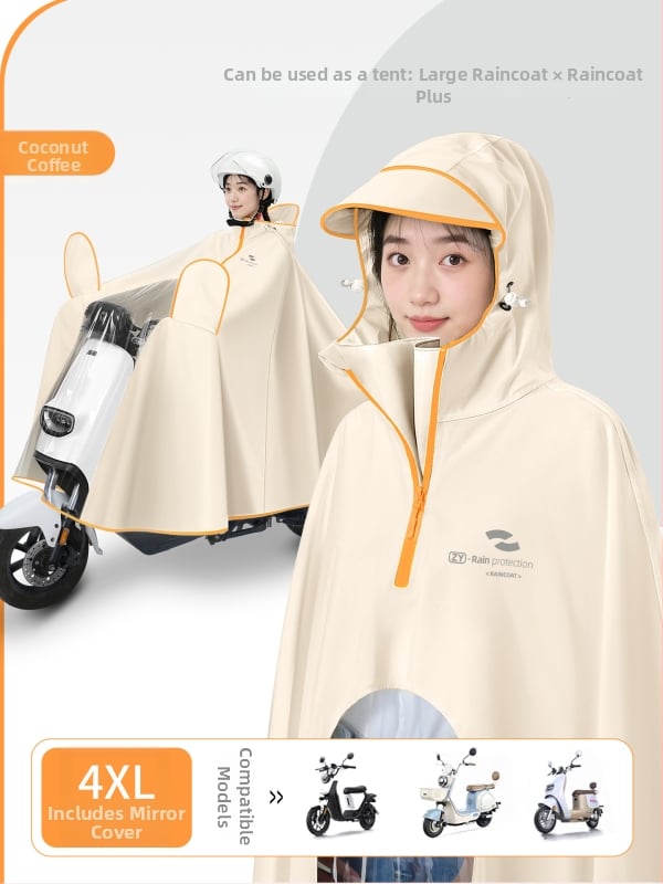 Αδιάβροχο Oxford για μοτοσικλέτα/ηλεκτρικό σκούτερ – ενιαίο μακρύ σχέδιο, αδιάβροχο με κόλλα PVC, ενήλικας, μάρκα Zhengyu 1