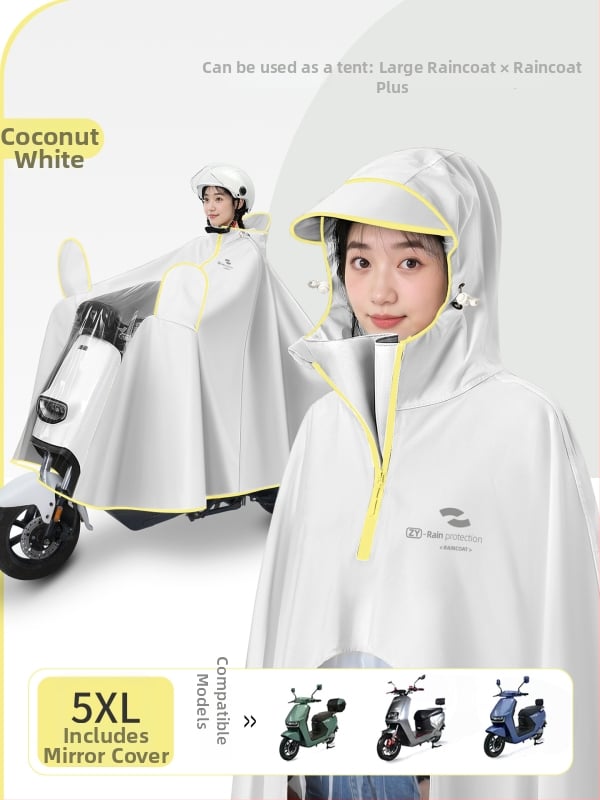 Αδιάβροχο Oxford για μοτοσικλέτα/ηλεκτρικό σκούτερ – ενιαίο μακρύ σχέδιο, αδιάβροχο με κόλλα PVC, ενήλικας, μάρκα Zhengyu 1