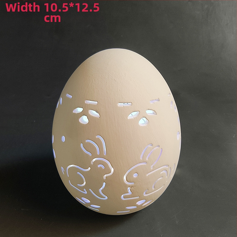 Keramičko uskršnje jaje kao dekorativni predmet s osvjetljenjem; pečena keramika, mogućnost prilagodbe i ispisa logotipa.