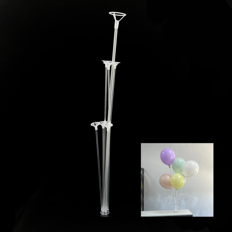 Ragasztó négyszögletes alapú lufiállvány – műanyag, termékkód A-9, beltéri használatra, alkalmas esti partikra, koncertekre, esküvőkre, sporteseményekre és fesztiválokra