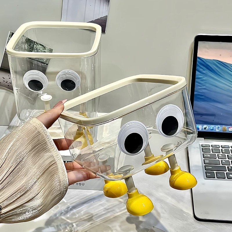 Kutija za pohranu na stolu s poklopcem, otporna na prašinu i stohoviva, 2L, PS plast