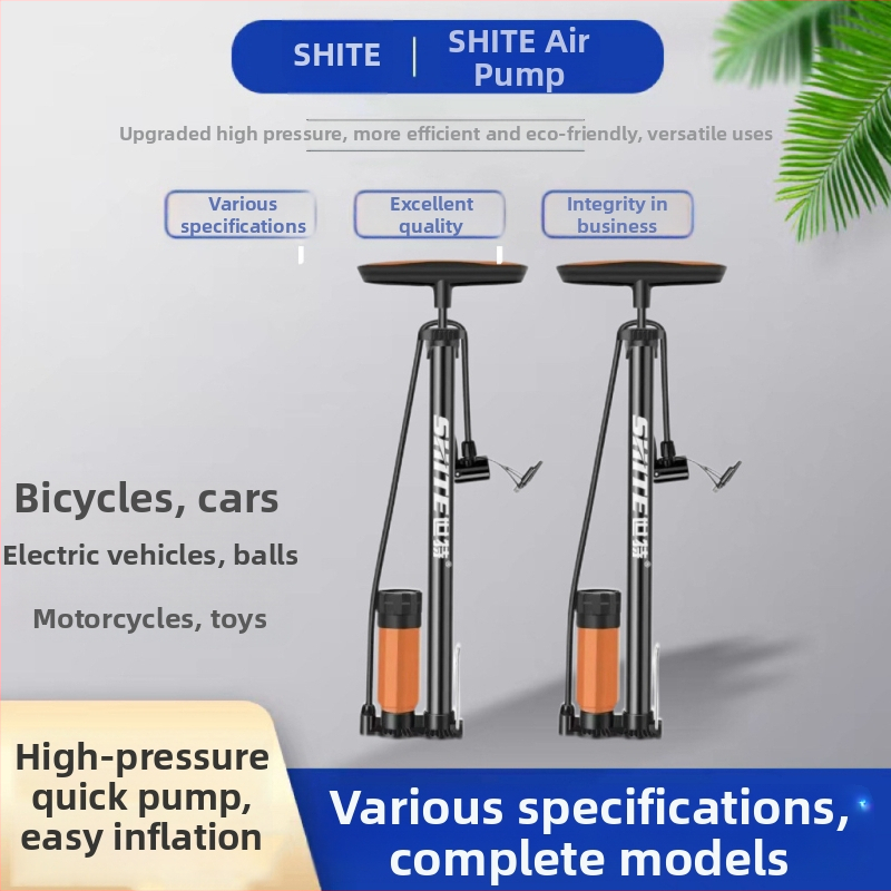 Ruční vysokotlaká pumpa pre bicykle, elektrické vozidlá, autá a basketbalové lopty; telo z železa; typ ventilu: iný; vhodné pre domáce použitie