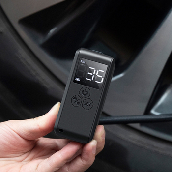 Mini pumpa zraka za bicikl s digitalnim zaslonom i tlakomjerom (tijelo od aluminijske legure, bezkruti digitalni motor, digitalni zaslon, tlakomjer za tlak u gumama, protok zraka 25 L/min)