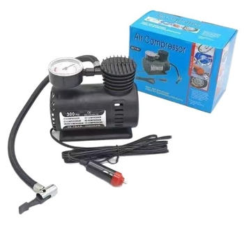 Prijenosna automobilska pumpa za zrak s manometrom, 12V, 80W, kabel 3 m, 70 L/min, brzo napuhavanje
