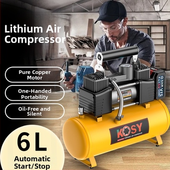 Dvojvalcový automobilový kompresor, 12V, 220W, 50 L/min, 5–20 min prevádzky