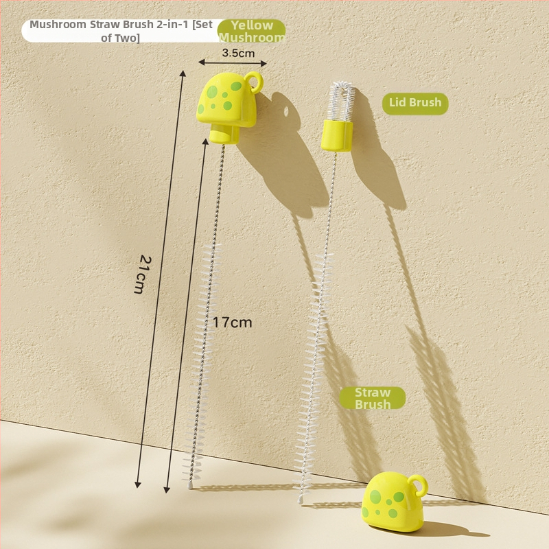 Четка за почистване на бебешки бутилки, биберони и сламки – меки косъмчета, удължена многофункционална чистеща пръчка