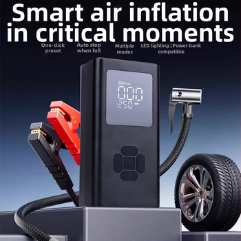 Φορητή USB αντλία φούσκωσης ελαστικών, 12V τροφοδοσία, διπλού κυλίνδρου, 30 L/min ροή αέρα, ψηφιακή οθόνη LCD