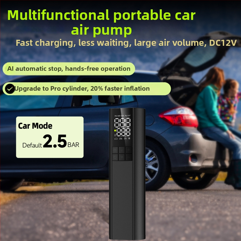 Ασύρματη φορητή αντλία αέρα για αυτοκίνητο και ποδήλατο – 12V, 100W, 35 L/min, μπαταρία λιθίου, 5–20 λεπτά λειτουργίας