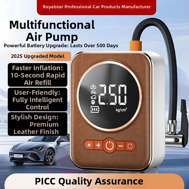 Αντλία αέρα για αυτοκίνητο και μοτοσικλέτα – ασύρματη επείγουσα αντλία με ψηφιακή οθόνη, 12V, 80W, ροή αέρα 35 L/min, εξαιρετικά γρήγορο φούσκωμα