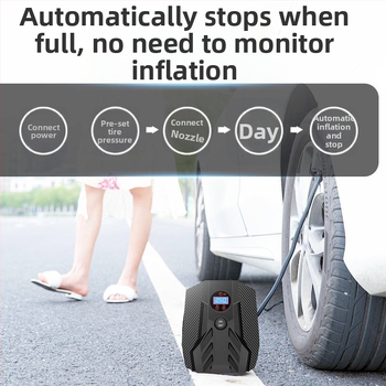 Αντλία αέρα αυτοκινήτου με ψηφιακή οθόνη και μετρητή πίεσης ελαστικών – 12V, 120W, καλώδιο 3,6 m, 35 L/min