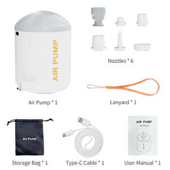 Ασύρματη μικρή εξωτερική αντλία αέρα με λειτουργία κενού και φωτισμό, 12V, 70 L/min, επαναφορτιζόμενη, μοντέλο CF01