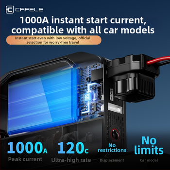 CAFele εκκινητής αυτοκινήτου και αντλία αέρα με ψηφιακή οθόνη (12V; 100W; 30 L/min; διπλός κύλινδρος)